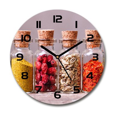 Reloj redondo pared Especias de colores