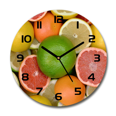 Reloj de pared redondo Frutas cítricas