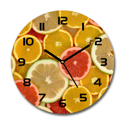 Reloj redondo pared Frutas cítricas