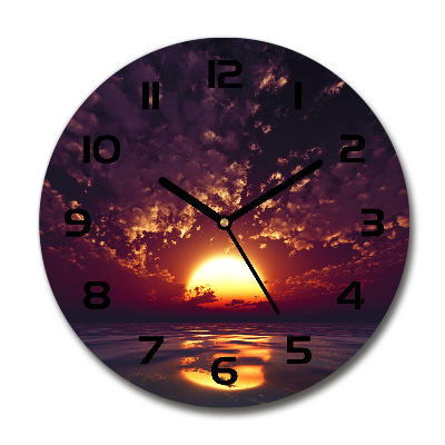Reloj de pared redondo Atardecer