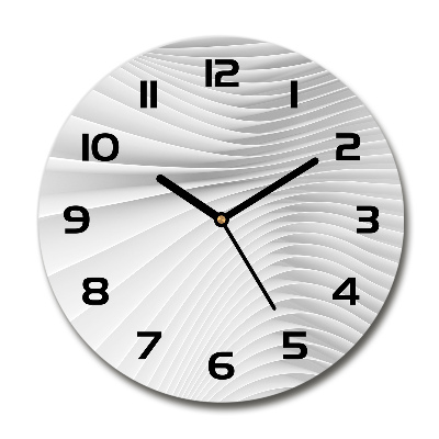Reloj de cristal redondo Líneas abstractas