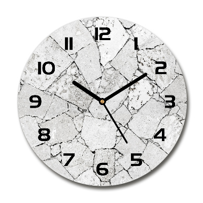 Reloj redondo pared Muro de piedra