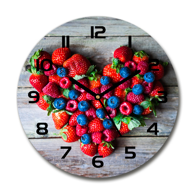 Reloj de pared redondo Corazón de fruta