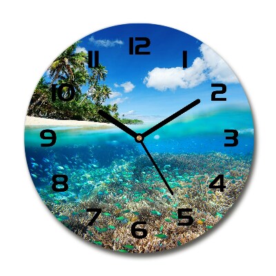 Reloj redondo pared Arrecife de coral