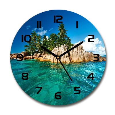 Reloj de pared redondo Isla tropical