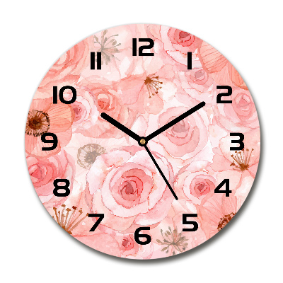 Reloj redondo pared Patrón floral