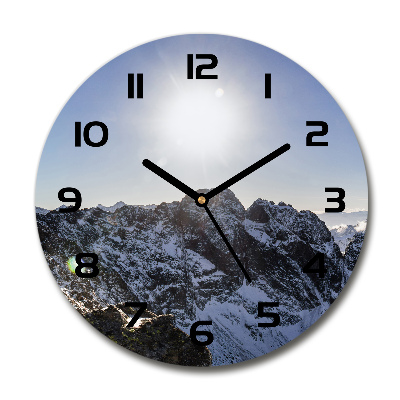 Reloj de pared redondo Invierno en los montes Tatra