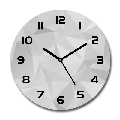 Reloj de cristal redondo Triángulos abstractos