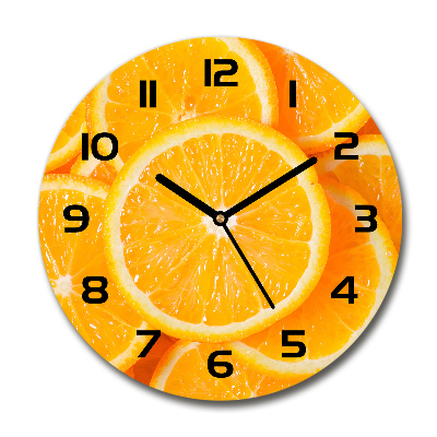 Reloj redondo pared rodajas de naranja