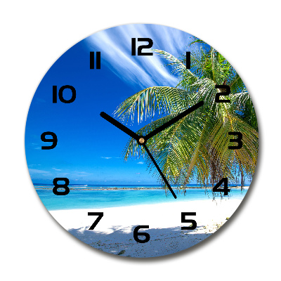 Reloj de pared redondo Playa tropical