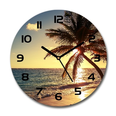 Reloj de pared redondo Playa tropical