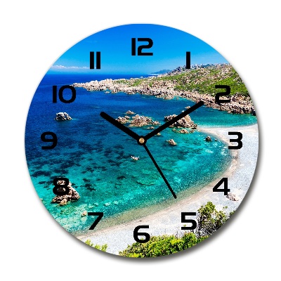 Reloj de cristal redondo Bahía del mar