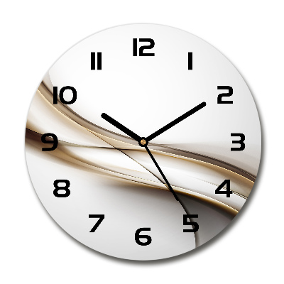 Reloj de pared redondo Ola marrón