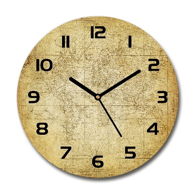Reloj de pared redondo Mapa del viejo mundo