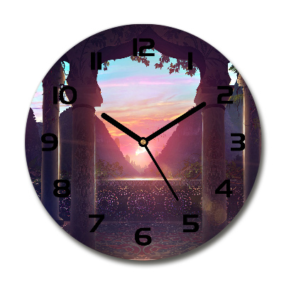 Reloj redondo pared Arquitectura oriental