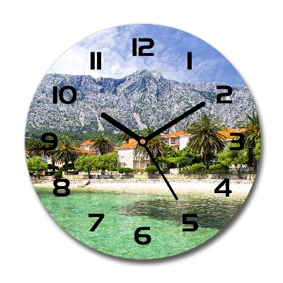 Reloj de pared redondo Playa en Croacia