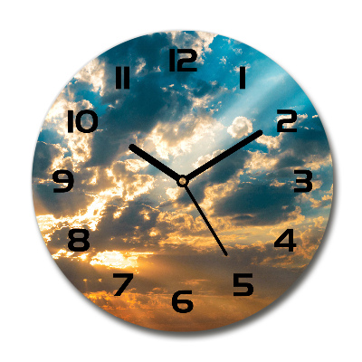 Reloj de cristal redondo Cielo del atardecer