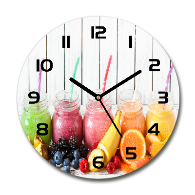 Reloj de cristal redondo Cócteles de frutas