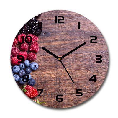 Reloj de pared redondo Frutos del bosque