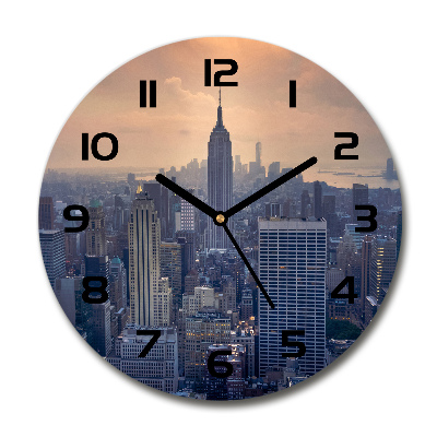 Reloj de pared redondo Manhattan Nueva York