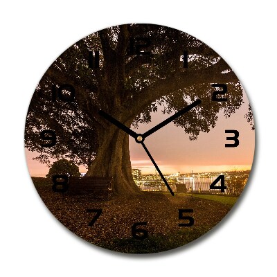 Reloj redondo pared Árbol viejo