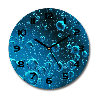 Reloj de cristal redondo Burbujas bajo el agua