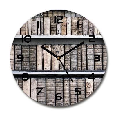 Reloj redondo pared Estante para libros