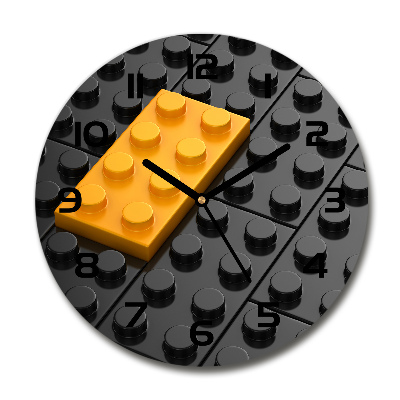 Reloj de cristal redondo Lego