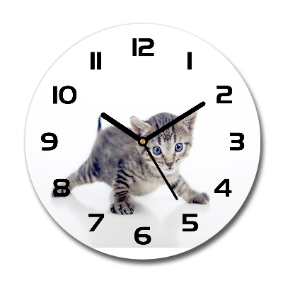 Reloj redondo pared Pequeño gato
