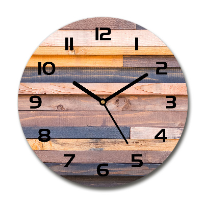 Reloj redondo pared pared de madera