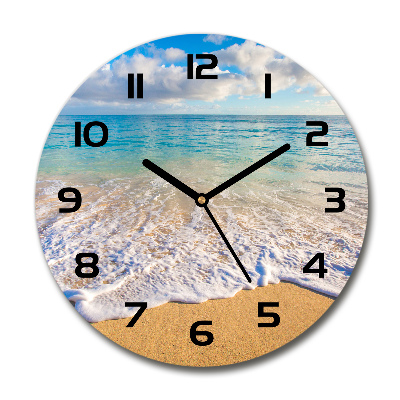Reloj de pared redondo Playa hawaiana