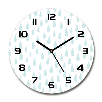 Reloj de cristal redondo Gotas