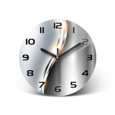 Reloj de cristal redondo Abstracción de metal