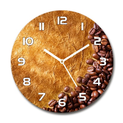 Reloj de pared redondo Granos de café