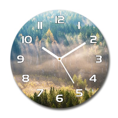 Reloj de pared redondo Niebla en el bosque