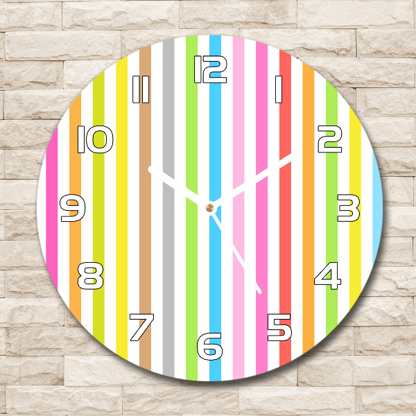 Reloj redondo pared Rayas de colores