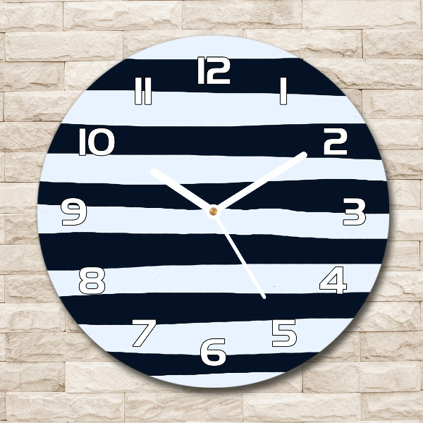 Reloj de pared redondo Fondo rayado