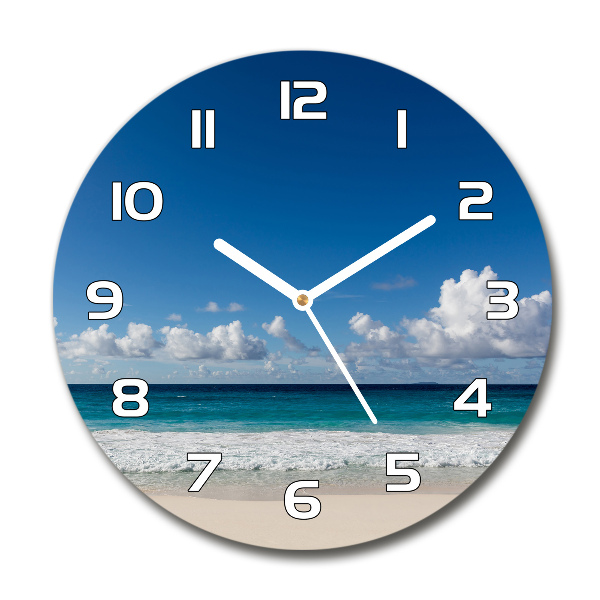 Reloj redondo pared Playa de Seychelles