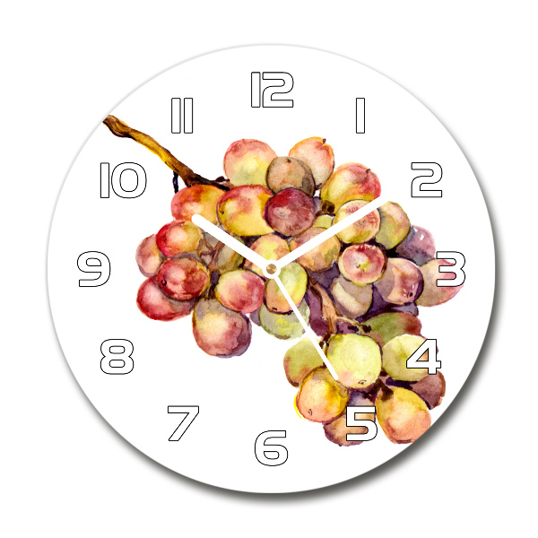 Reloj de cristal redondo Un racimo de uvas