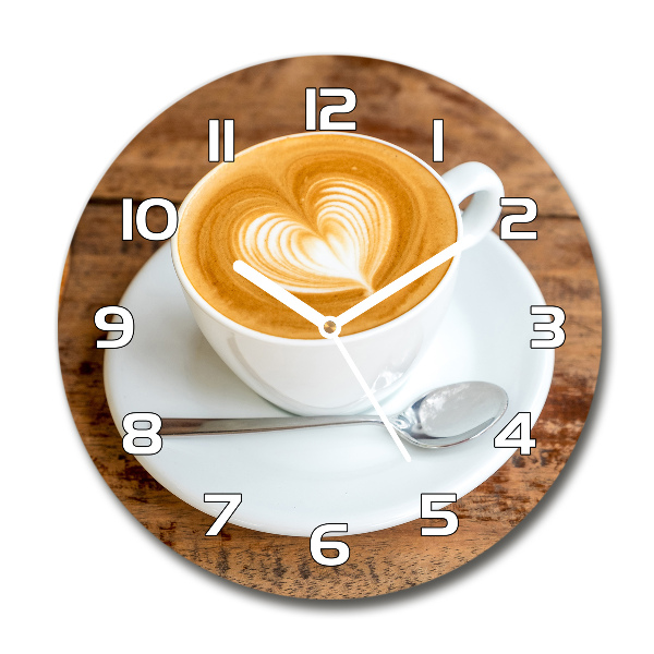 Reloj de pared redondo Café en una taza