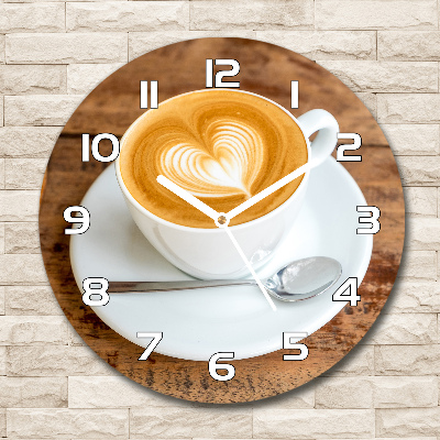 Reloj de pared redondo Café en una taza
