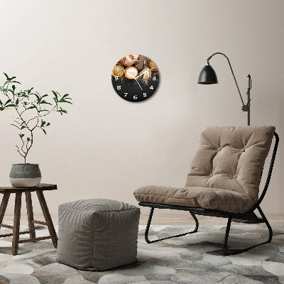 Reloj de cristal redondo Pan y trigo