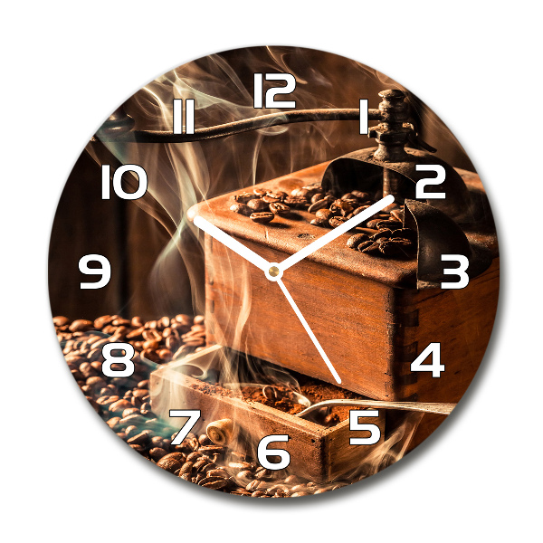 Reloj de pared redondo Granos de café