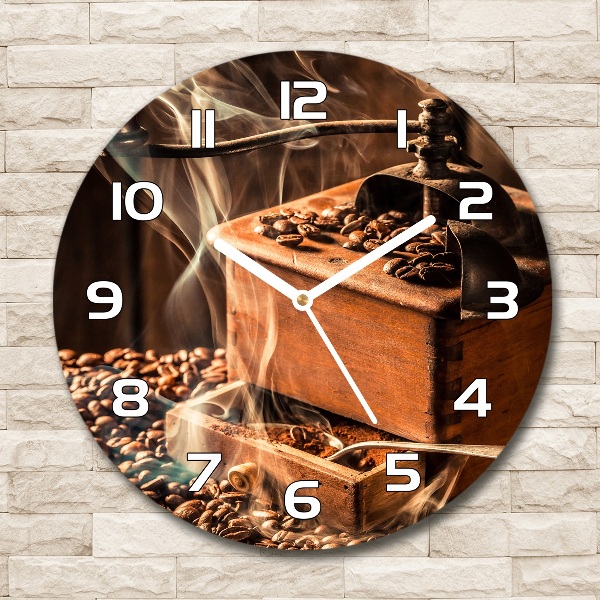 Reloj de pared redondo Granos de café