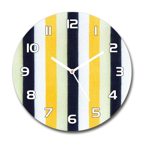 Reloj redondo pared Fondo rayado