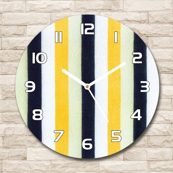Reloj redondo pared Fondo rayado