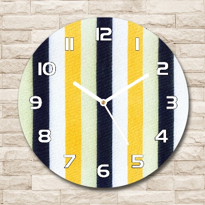 Reloj redondo pared Fondo rayado