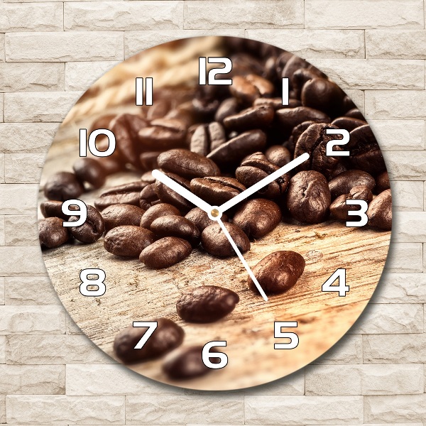 Reloj redondo pared Granos de café