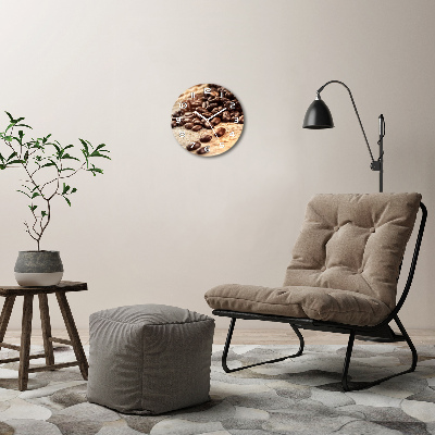 Reloj redondo pared Granos de café