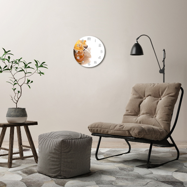 Reloj redondo pared Miel